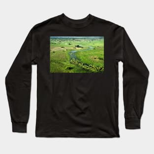 Okavango Delta Aerial Long Sleeve T-Shirt